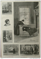 Le Théâtre Illustré - "Sapho", Par MM. Alphonse Daudet Et Adolphe Belot - Page Original - 1885 - Documents Historiques