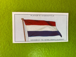 Player's Cigarettes Card Flags Of The League Of Nations -  Yugoslavia Serbia Croatia Slovenia - Altri & Non Classificati