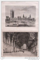 Londres - London - Les Explosions De Dynamite - Intérieur De Westminster Hall - Page Original 1885 - Documents Historiques