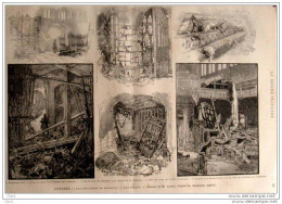 Londres - London - Les Explosions De Dynamite - Les Dégats - Page Original 1885 - Documents Historiques