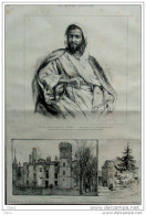 Le Château De Montaigne - Si-El-Hadj-Abd-El-Kader -  Page Original 1885 - Documents Historiques