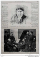 Sir Moses Montefiori - Autour Du Piano - Adolphe Jullien - M. Chabrier - Camille Benoit  - Page Original -  1885 - Documents Historiques