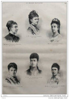 Mme La Duchesse De Chartres - Princesse De Galles - Mme La Duchesse De Cumberland - Page Original -  1885 - Documenti Storici