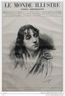 Mlle Weber Du Théâtre De L´Odéon - Rôle De Marie Dans "Les Jacobites" - Page Original -  1885 - Historical Documents