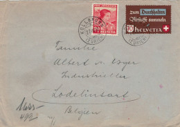 Kollbrunn Zürich 1942 > Albert Von Azger Lodelintart Belgien - Zensur OKW - Zum Durchhalten Altstoffe Sammeln - Tracht - Lettres & Documents