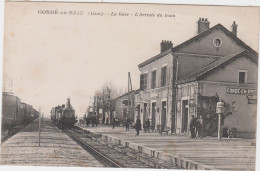 AISNE - CONDE En BRIE - La Gare - L'Arrivée Du Train - Autres & Non Classés