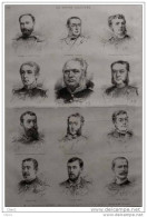 Amiral Saint-Hilaire - Cap. Josse - Cap. Rodier - Cap. Bouinais - Amiral Peyron - Page Original 1885 - Documents Historiques