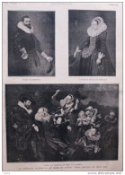 Trois Tableaux De Frans Hals - Nicolas Van Berensteyn, Sa Femme Et Sa Famille -  Page Original 1885 - Historische Dokumente