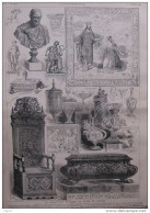 Collection Davillier Au Musée Du Louvre - Génie Courant, Bronze Antique - Page Original 1885 - 2 - Historische Dokumente