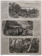 Les Carolines - L'Ile De Yap - Habitations Des Naturels De L'Ile De Yap - Page Original - 1885  -  1 - Documenti Storici