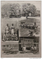 Les Frontières De L'Inde - Peschawour - Fabrication Des Tapis - Page Original - 1885 - Documents Historiques
