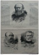 Marquis De Salisbury - Prince Frédéric-Charles - Feld-maréchal Manteuffel  -  Page Original - 1885 - Documents Historiques