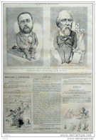 Les Derniers Dessins D´André Gill Pendant Sa Maladie - Émile Zola - Jules Grévin - Page Original 1885 - Historische Dokumente