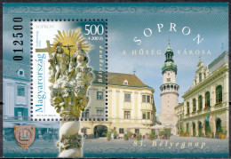 2010, Hungary, City Of Sopron, Architecture, Religion, Sculptures, Stamp Day, Souvenir Sheet, MNH(**), HU BL332 - Journée Du Timbre