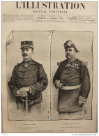 L'expédition Francaise Au Tonkin - Le Général De Négrier - Le Général Brière De L'Isle - Page Original 1885 - Historische Dokumente