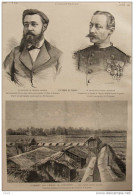 Comment Les Chinois Se Fortifient -fort Chinois Devant Bac-Ninh - Capitaine De Frégate Gourdon - Page Original 1885 - Historische Dokumente