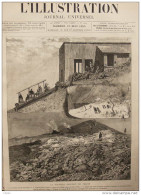 La Nouvelle Eruption Du Vesuve - Le Chemin De Fer Funiculaire - Page Original 1885 - Historical Documents