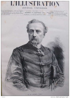 Le Général Lewal - Ministre De La Guerre - Page Original 1885 - Documenti Storici