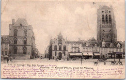 Belgique - FURNES - Grand'place, Tour Saint Nicolas. - Other & Unclassified