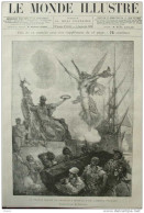 La France Recoit La Dépouille Mortelle De L'amiral Courbe - Page Original - 1885 - Historical Documents