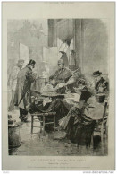 La Crèmerie En Plein Vent, Dessin De M. Haenen - Page Original - 1885 - Historische Dokumente