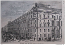 Le Nouvel Hôtel Des Postes - Facade Sur La Rue Etienne-Marcel - Page Original - 1885 - Historische Dokumente