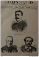 M. Patenôtre, Ministre Plénipotentiaire - M. André Gill - M. Régnier - Page Original 1885 - Documentos Históricos