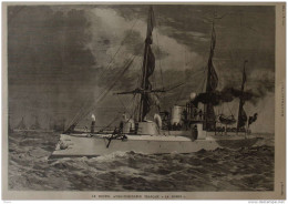 Le Nouvel Aviso-torpilleur Francais "La Bombe" - Page Original 1885 - Documents Historiques
