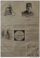 Le Capitaine Laperrine - Le Lieutenant Bossant - Page Original 1885 - Historical Documents