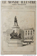 Au Général Chanzy Et à L'armée De La Loire - Statue De M. Crauck - Groupes De M. Croisy - Page Original 1885 - Documents Historiques