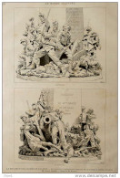 Le Monument De L'armée De La Loire - L'attaque - La Défense - M. Croisy, Statuaire - Page Original 1885 - Documents Historiques
