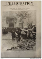 Les Funérailles De Victor Hugo - La Levée Du Corps - Page Original  1885 - Documents Historiques