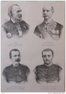 M. Roland - M. De Pontécoulant - Le Médécin-major Raynaud - Page Original 1885 - Historische Dokumente