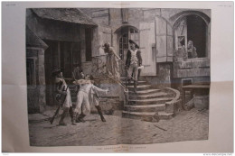 Une Arrestation Sous La Terreur - Tableau De M. Girardet - Page Original 1885 - Historische Dokumente