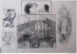 Souvenirs De Béranger - Le Masque Après Sa Mort - La Maison Où Est Mort Béranger - Page Original - 1885 - Documentos Históricos
