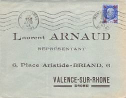 Pétain Prost YT 552 +50 Secours National Seul Sur Lettre Imprimé Arnaud Représentant à Valence Obl. Montélimar Janv.1943 - Brieven En Documenten