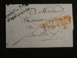 DN21  FRANCE  LETTRE 1815   PARIS STRASBOURG ++AFF.  D ETAT . INTERESSANT+ ++++ - 1801-1848: Vorläufer XIX