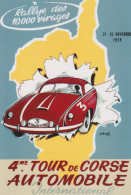 TOUR DE CORSE 1959 - COURSE AUTOMOBILE - RALLYE - CARTE POSTALE 10X15 CM NEUF - Voitures De Tourisme