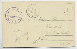 GERMANY KOLN CARTE + TRESOR ET POSTES 3.3.1920 *96 * + CACHET VIOLET P.A. 33 SECTEUR 96 - Cachets Militaires A Partir De 1900 (hors Guerres)