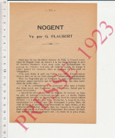 Doc1923 Nogent-sur-Seine Nouveau Nom De Rue Gustave Flaubert à La Place Rue Saint-Epoingt L'Education Sentimentale Livon - Ohne Zuordnung