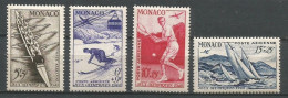 MONACO ANNEE 1948 LOT DE 4 TP PA N° 32 à 35 NEUFS* MH TB COTE 105,00 €  - Luftfahrt