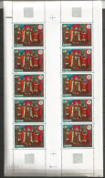 ANDORRE ANNEE 1975 N°244 NEUFS** MNH BLOC DE 10 EX TB COTE 100,00 € - Unused Stamps