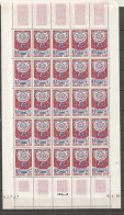 ANDORRE ANNEE 1965 N°173 NEUF** MNH BLOC DE 25 EX COIN DATE TB COTE 187,50 €  - Ungebraucht