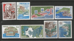 MONACO ANNEE 1978 LOT DE 8 TP N°1133 à 1140,BF N°15 NEUFS**MNH COTE 16,90€ - Unused Stamps