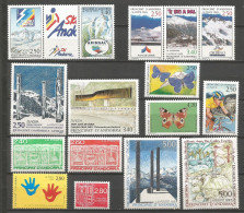 ANDORRE ANNEE 1993 LOT DE 16 TP N°426A à 440 NEUFS**MNH TB COTE 32,20 €  - Neufs