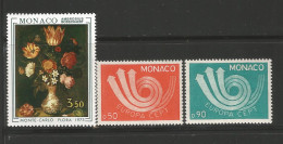 MONACO ANNEE 1973 N°916à 918 NEUFS** MNH COTE 20,60€ - Neufs