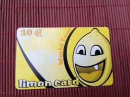 Prepaidcard Limon Card 10 Euro Mint 2 Photos Rare - [2] Mobile Phones, Refills And Prepaid Cards