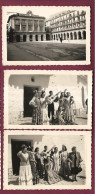 030524 - 3 PHOTOS CIRCA 1959 - ESPAGNE ESPANA - SAN SEBASTIAN Groupe Musicien Guitare Danseuse Flamenco - Lieux