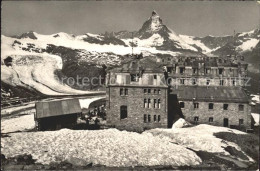11742924 Gornergrat Zermatt Hotel Mit Unterem Theodul Gletscher Und Matterhorn G - Altri & Non Classificati