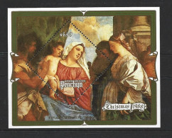 Penrhyn Island 1988 Christmas Titian Painting $6.40 Miniature Sheet  MNH - Penrhyn